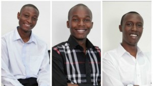 Piero Muguna Mbaabu, Joshua Mutua Nzuki and Kelvin Githuka Kihiu, founders of KejaHunt