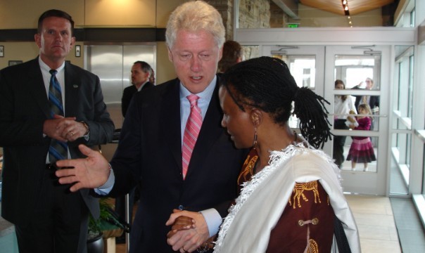 Tererai Trent and Clinton