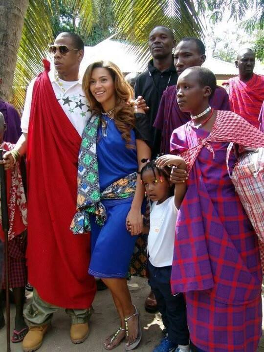 Beyonce and Jay Z in Tanzania.
