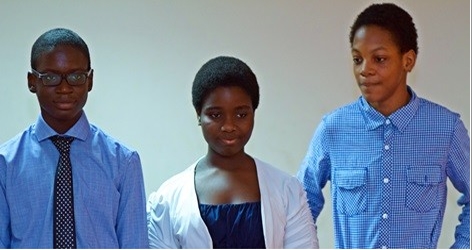 Denzel Segbefia (right) with Carolyn Asante-Dartey (middle) and Nii Aryee Aryeetey (left)