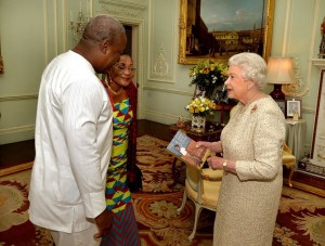 President John Dramani Mahama and the Queen