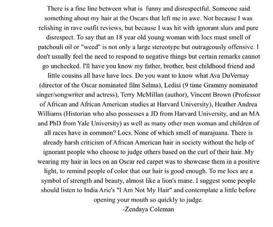 Zendaya Coleman Responds to Giuliana Rancic