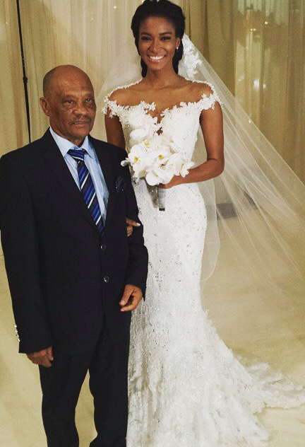 Leila Lopes weds NFL Star Osi Umenyiora 1