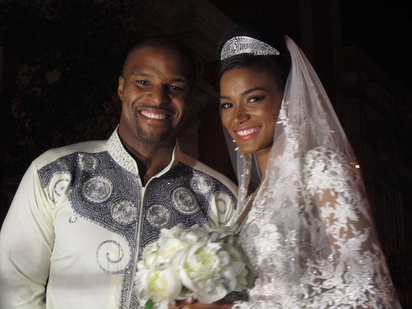 Leila Lopes weds NFL Star Osi Umenyiora 2