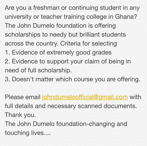John Dumelo Foundation