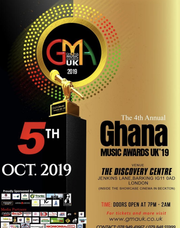  Ghana Music Awards UK 2019, Discovery Center, Jenkins Lane, London. IG11 0AD