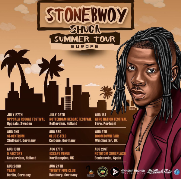 Stonebwoy Shuga European Tour 2019