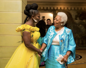 Dentaa and Civil rights activist Dr Naomi King. Dr Martin Luther King Jr sister in law - GUBA USA AWARDS
