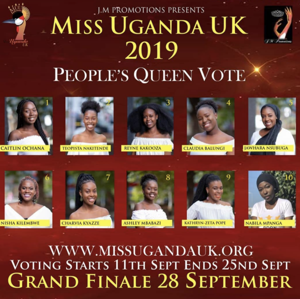 Miss Uganda UK 2019 Grand Final