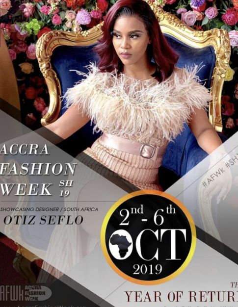 South African Celebrity fashion designer @otiz_seflo will be in Ghana to heat up the run way