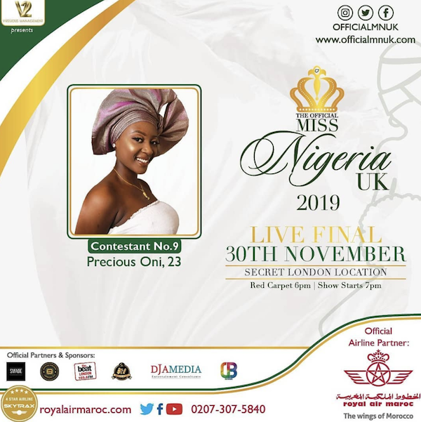 Miss Nigeria UK Precious Oni