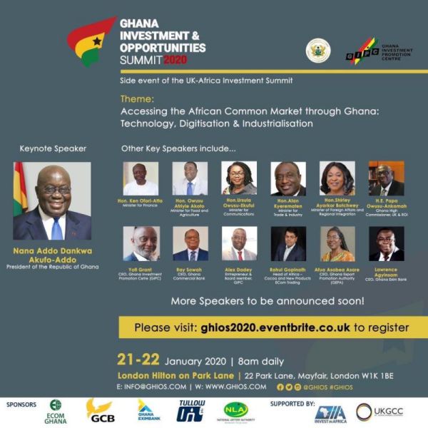 Ghana Investment and Opportunities Summit London 2020 African Celebs