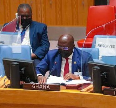 Ghana Vice-President H.E. Mahamudu Bawumia addresses the UN Security Council as Ghana is elected as a non-permanent member.